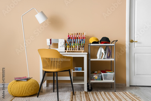 Interior of modern atelier ...