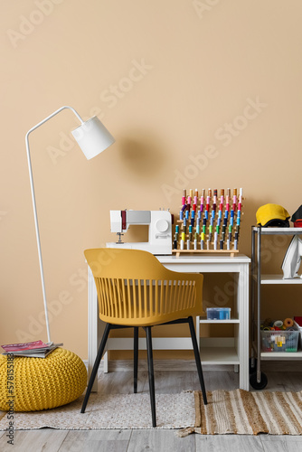 Interior of modern atelier ...