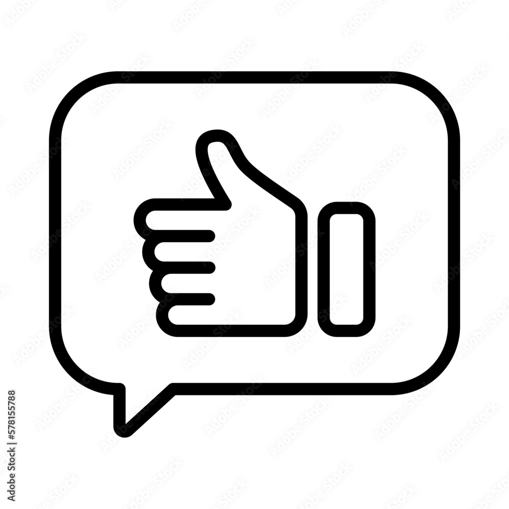 Icono de buen comentario. Recomendación y experiencia. Ilustración vectorial Icono de buen comentario. Recomendación y experiencia. Ilustración vectorial