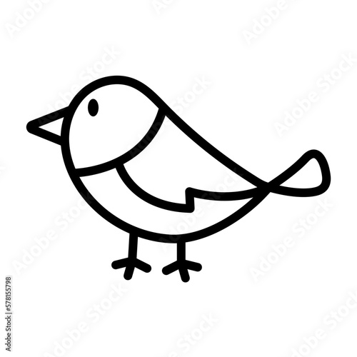 Icono de ave. Pájaro. Ilustración vectorial