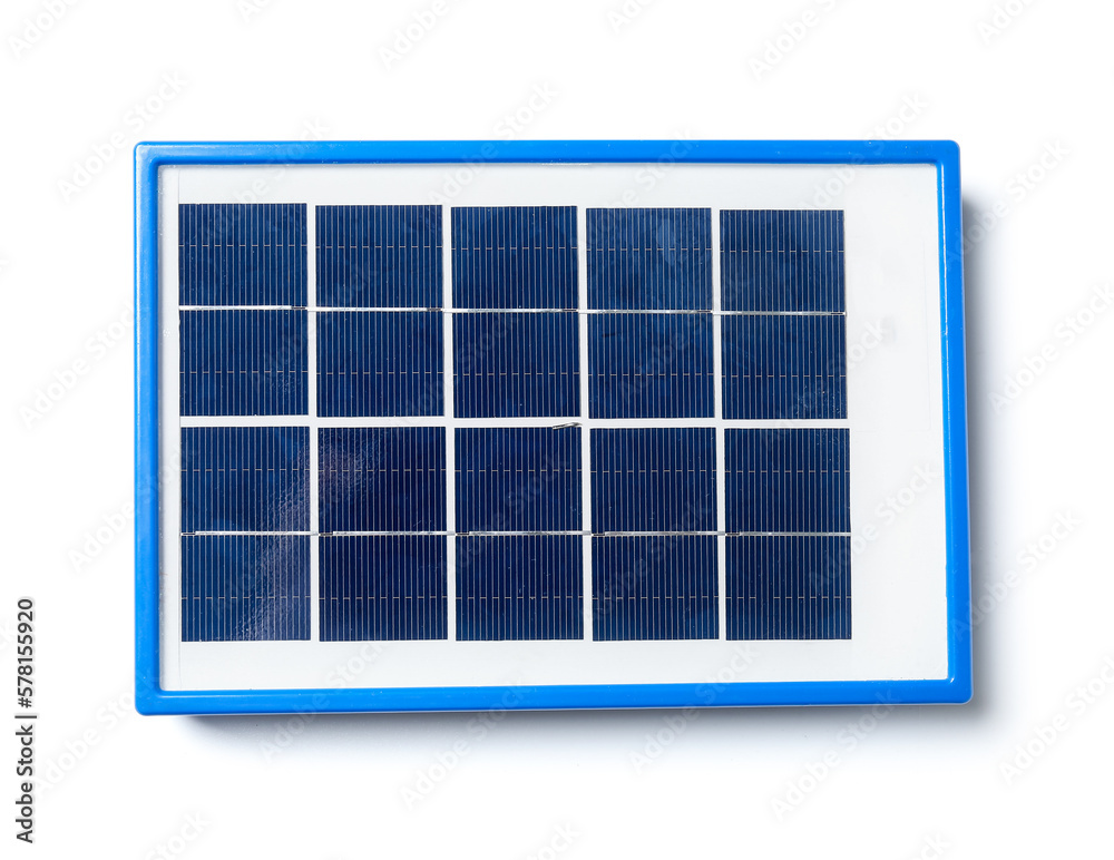 Portable solar panel on white background Portable solar panel on white background