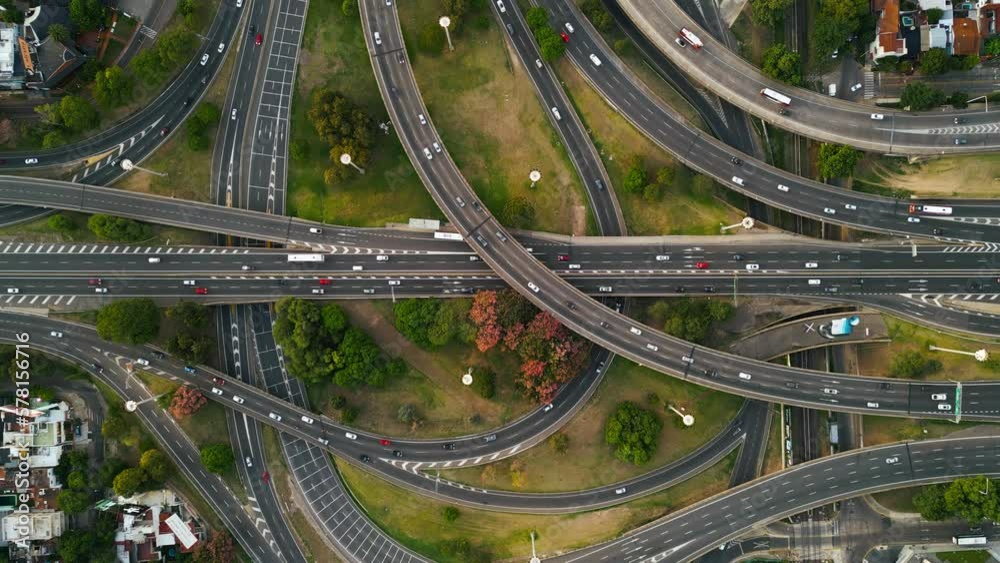 Highway from above Daylight Drone view timelapse 2 Highway from above Daylight Drone view timelapse 2