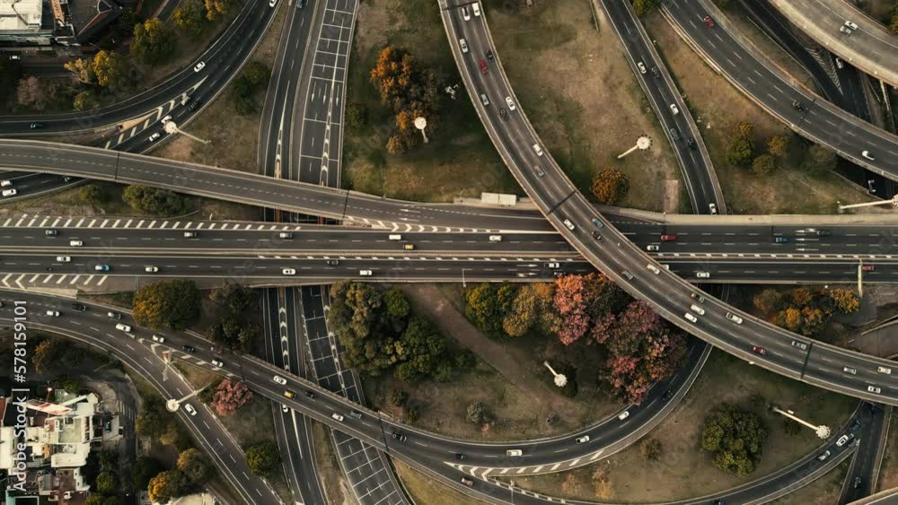 Highway from above Daylight Drone view Highway from above Daylight Drone view