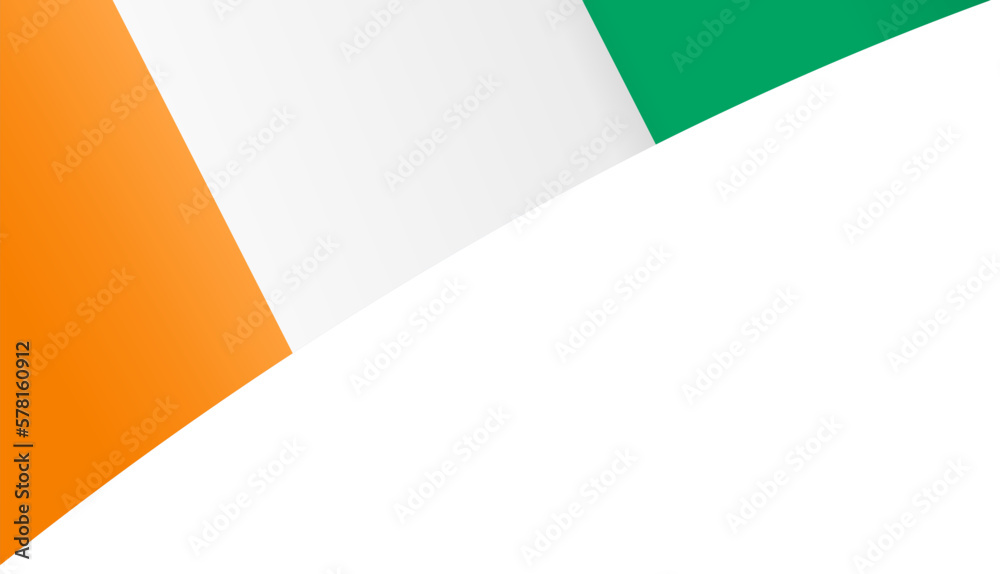 Cote d’Ivoire flag wave isolated on png or transparent background Cote d’Ivoire flag wave isolated on png or transparent background