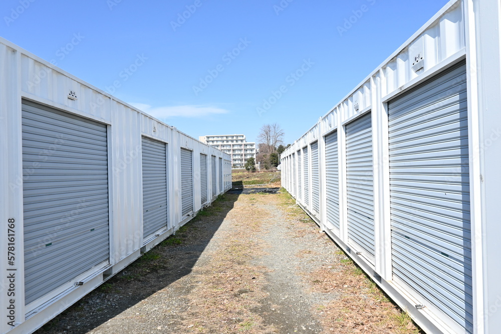 The rental self storage room unit. This is a rental storage space for temporary or long-term luggage storage, popular for outdoor and sporting goods, as well as books and off-season clothing.