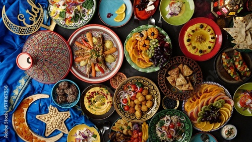 Obraz na płótnie Ramadan halal food