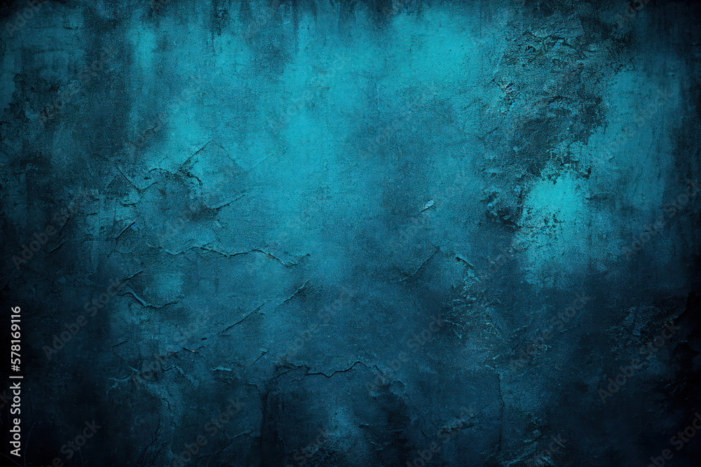 Blue concrete wall, abstract texture background, cement backdrop, generative ai