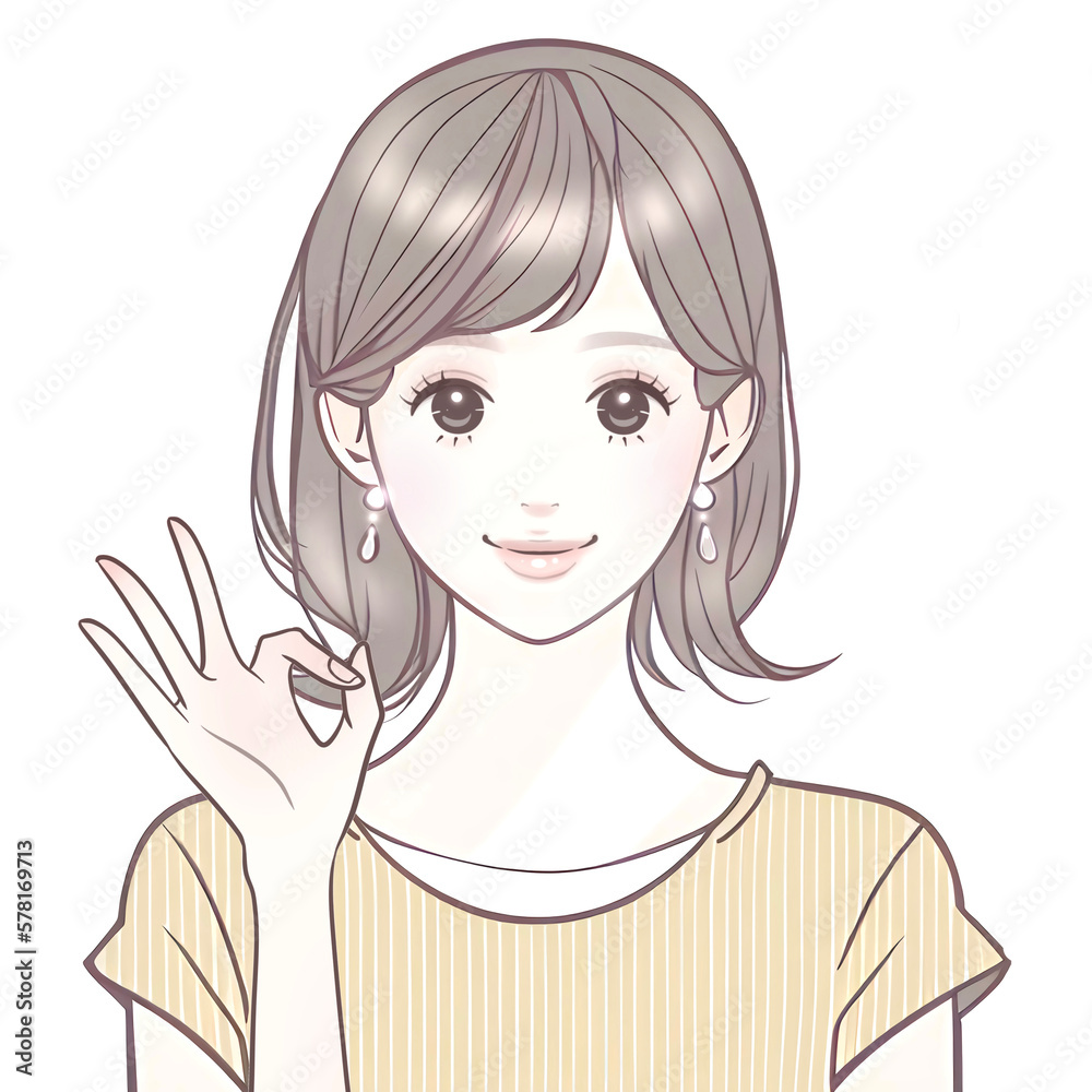 女性のイラスト素材 女性のイラスト素材