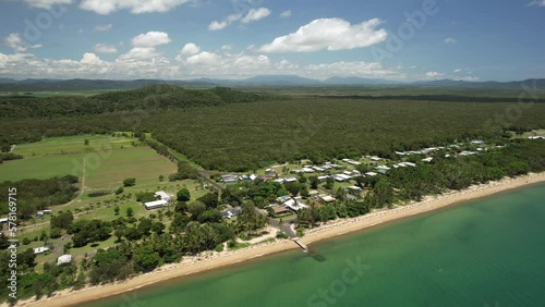 Spectacular Aerial footage of  Cowley Beach, Queensland photo