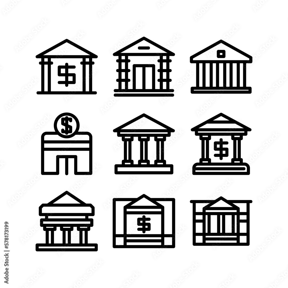 bank icon or logo isolated sign symbol vector illustration - high-quality black style vector icons
