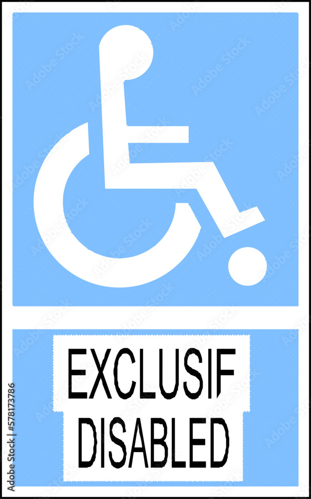 Disabled special symbol logo illustration vector sketch Disabled special symbol logo illustration vector sketch