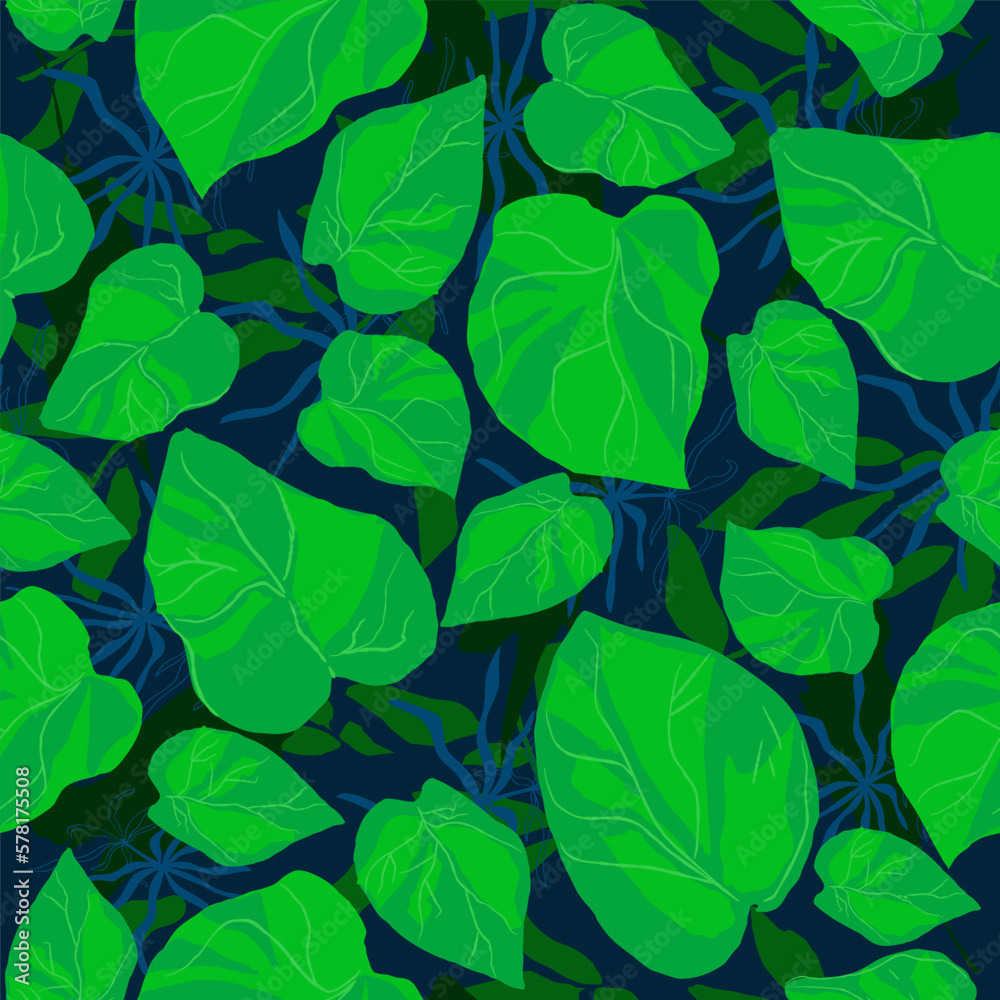 Bright tropical natural print, pink, green leaves, plants. Abstract trendy background. Seamless pattern Hand drawn, vector Bright tropical natural print, pink, green leaves, plants. Abstract trendy background. Seamless pattern Hand drawn, vector