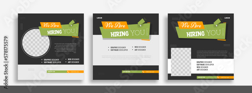 We are hiring job vacancy social media post banner design template. 