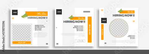 We are hiring job vacancy social media post banner design template. 