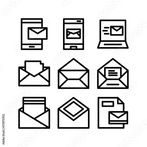 email icon or logo isolated sign symbol vector illustration - high quality black style vector icons
