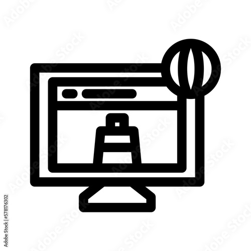 global market icon or logo isolated sign symbol vector illustration - high quality black style vector icons
