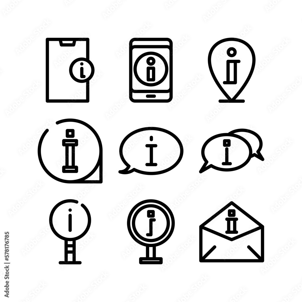 Info icon or logo isolated sign symbol vector illustration - high-quality black style vector icons
