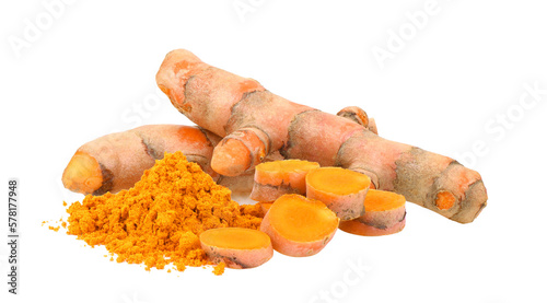 Turmeric isolated on transparent png