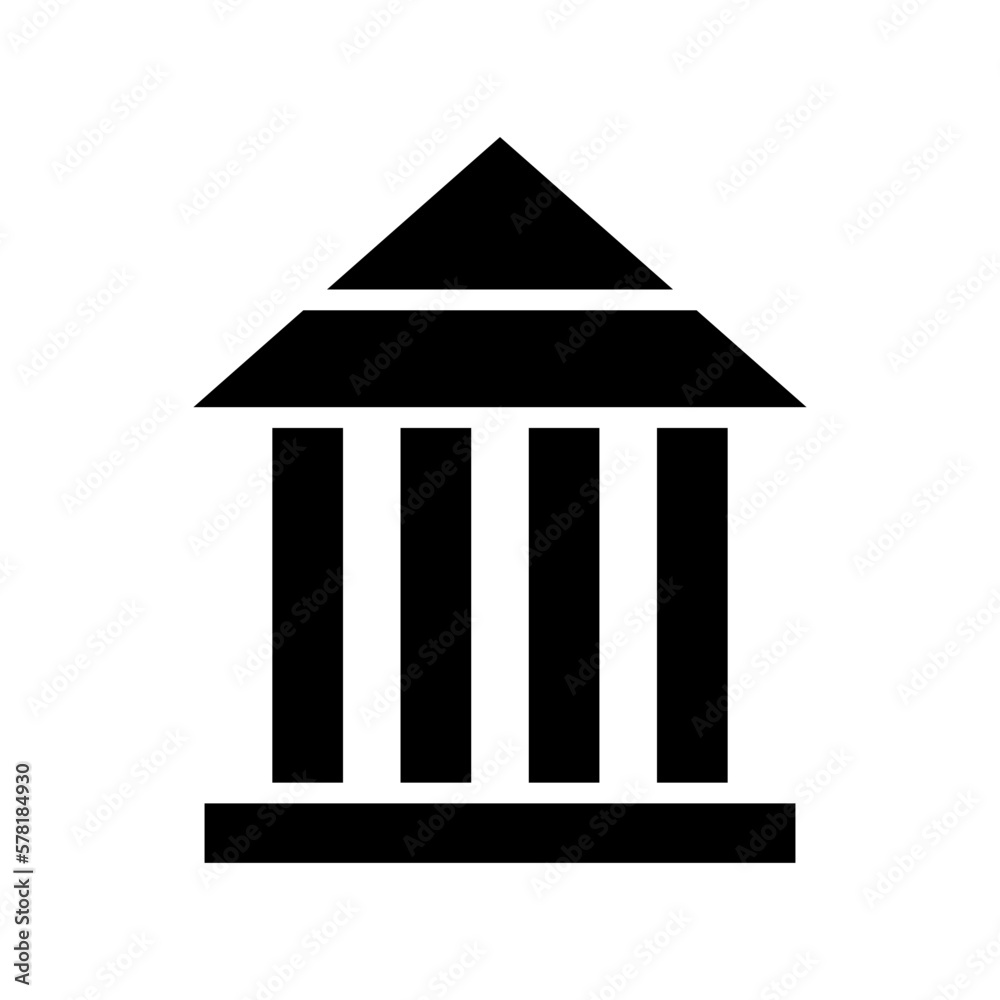 bank icon or logo isolated sign symbol vector illustration - high quality black style vector icons
