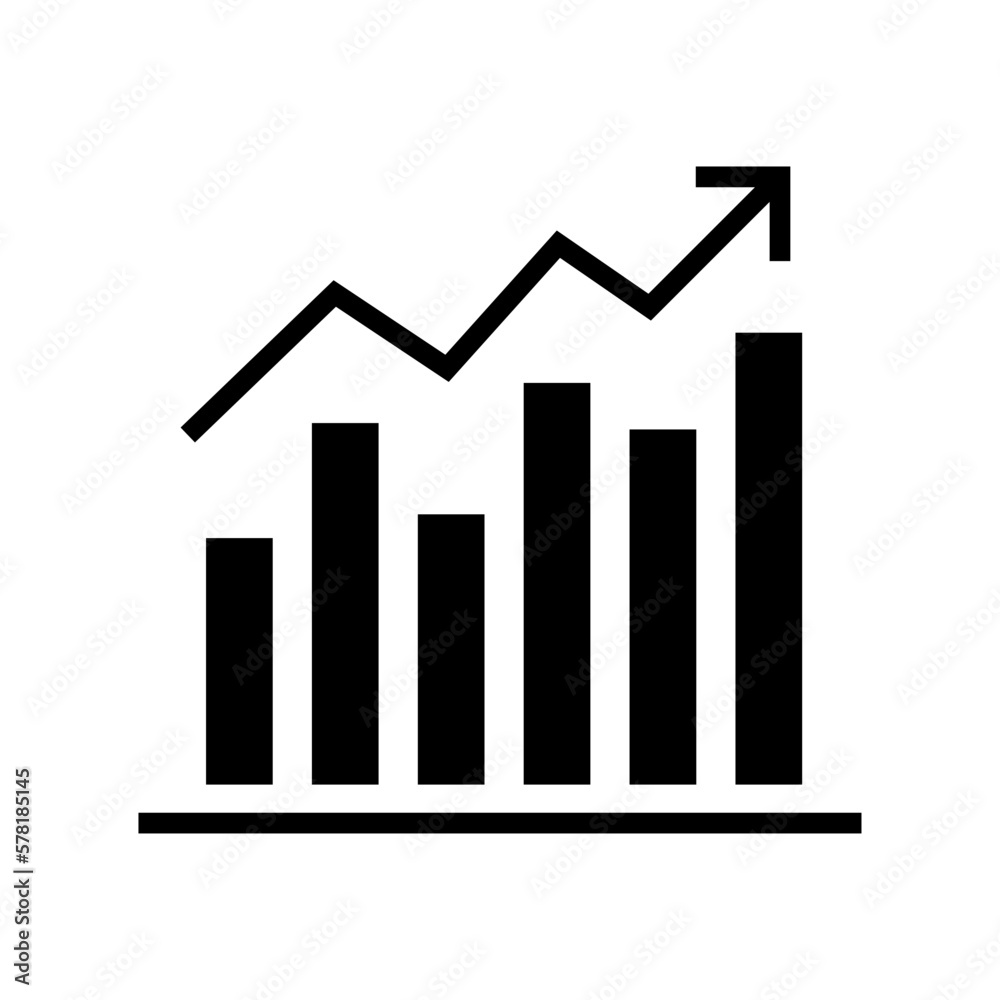 bar chart icon or logo isolated sign symbol vector illustration - high quality black style vector icons
