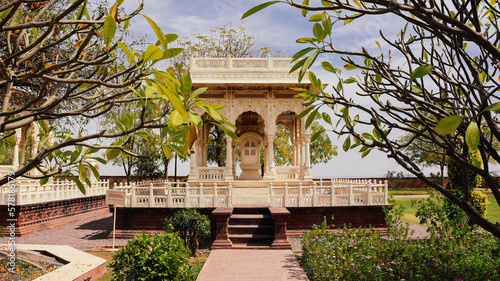 Jodhpur, Rajasthan, India 2nd March 2023: The Jaswant Thada is a cenotaph located in the blue city Jodhpur, Rajasthan. Visuals of beautiful Rajasthan Heritage. Used by Rajputs of marwar for cremation photo