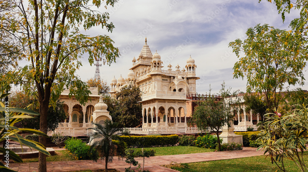 Jodhpur, Rajasthan, India 2nd March 2023: The Jaswant Thada is a cenotaph located in the blue city Jodhpur, Rajasthan. Visuals of beautiful Rajasthan Heritage. Used by Rajputs of marwar for cremation