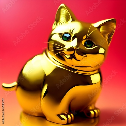 Golden cat from Japan. 
Created using generative AI 