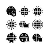global market icon or logo isolated sign symbol vector illustration - high quality black style vector icons
