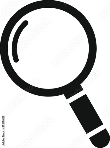 Magnify glass flat icon. Simple editable eps vector usable for web and print items.