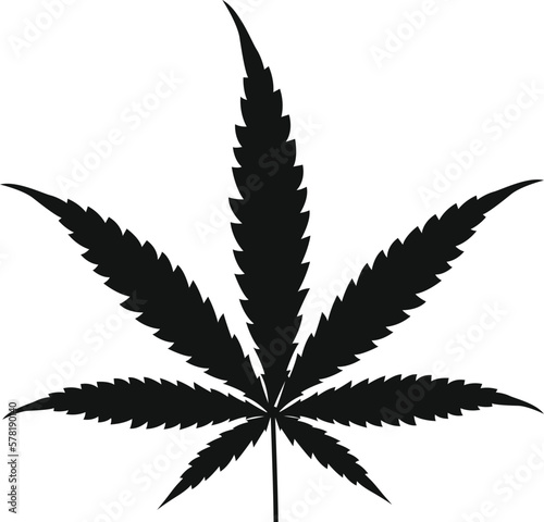 Hemp cannabis leaf icon. Simple editable eps vector usable for web and print items.