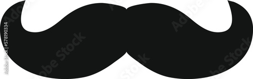 Abstract mustache icon design. Simple editable eps vector usable for web and print items.