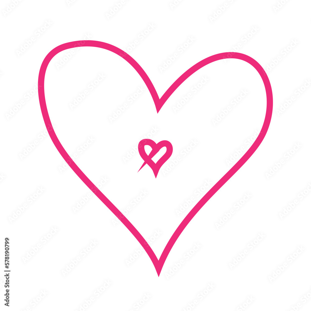 pink heart on white pink heart on white