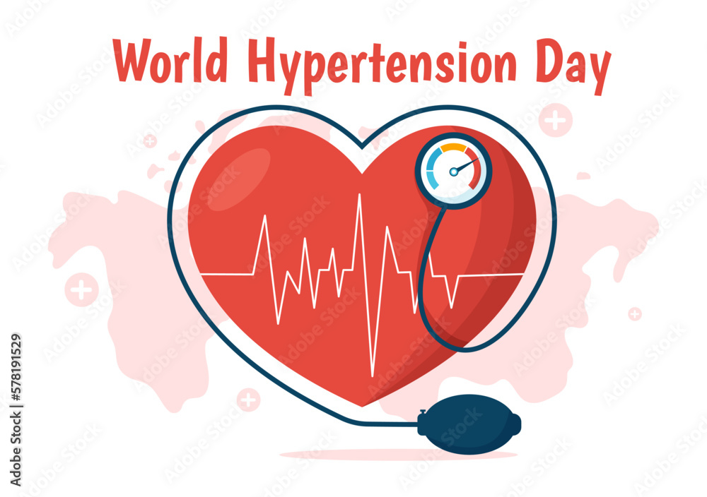 World Hypertension Day On May 17th Illustration With High Blood world-hypertension-day-on-may-17th-illustration-with-high-blood