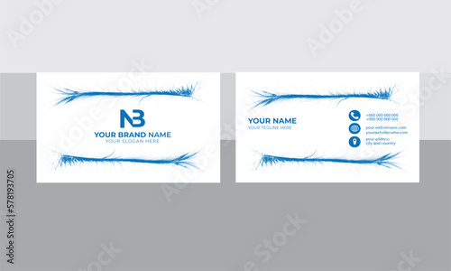 Fototapeta Naklejka Na Ścianę i Meble -  modern white  color business card design