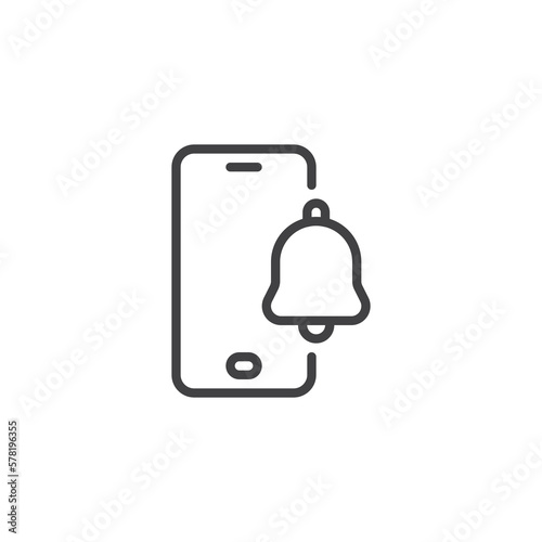 Cell Phone notification line icon