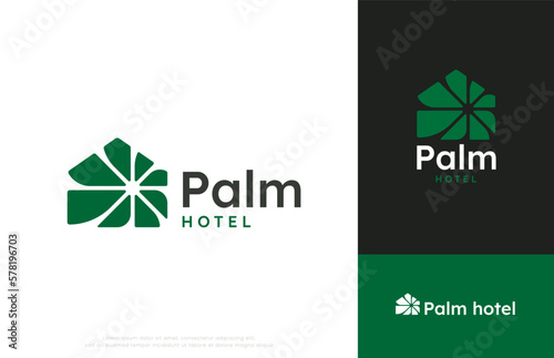Palm hotel logo design