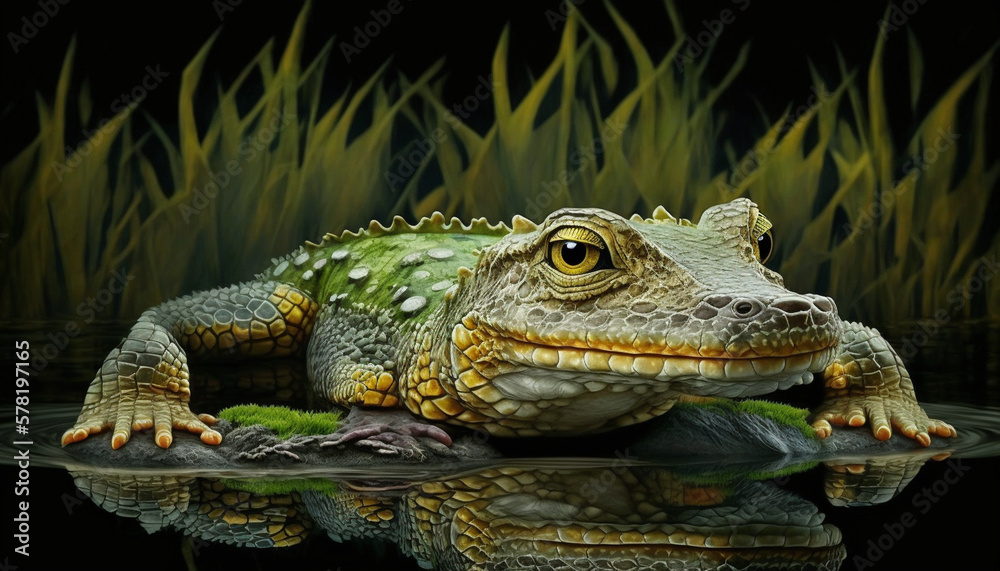 Fototapeta premium cute crocodile