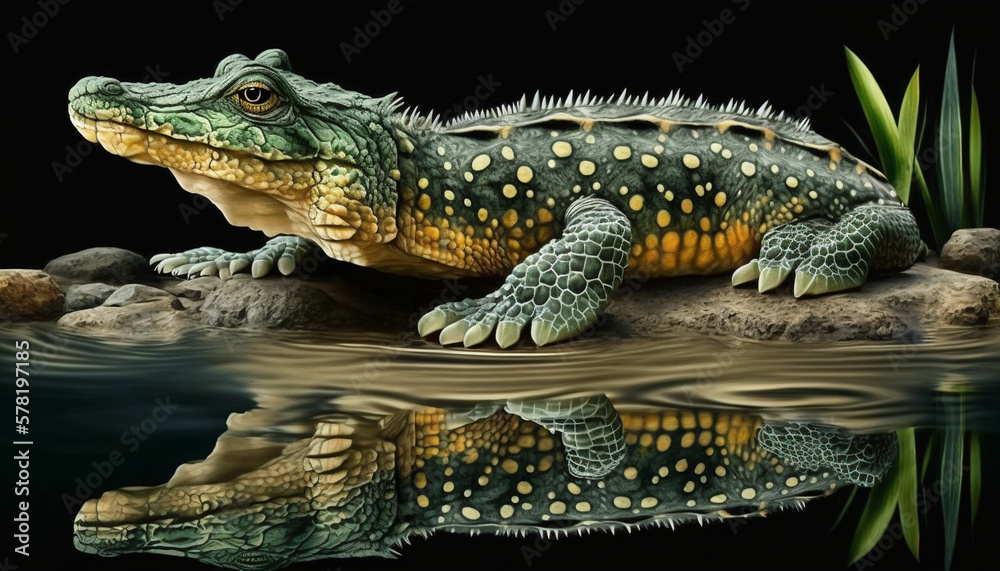 Fototapeta premium cute crocodile