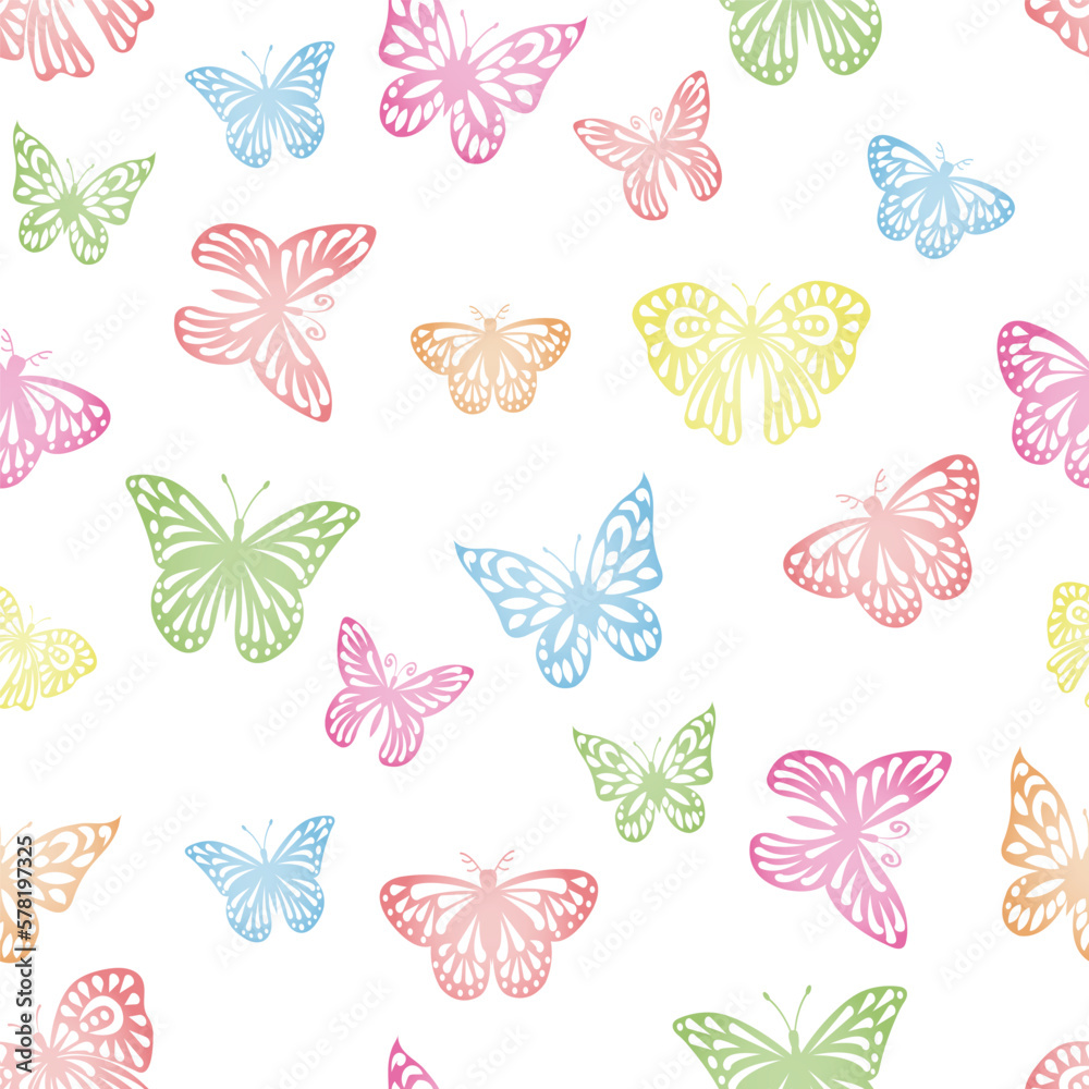 Butterfly pattern vector image or background Butterfly pattern vector image or background