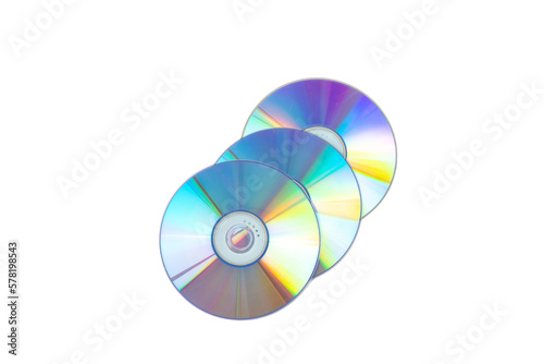 DVDs discs isolated on white background