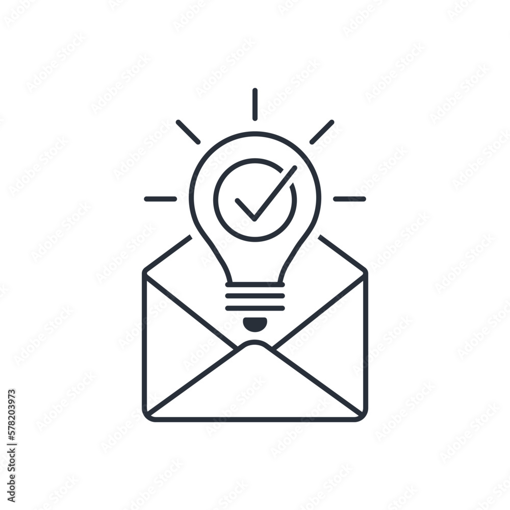 Idea proposal.Vector linear icon isolated on white background. Idea proposal.Vector linear icon isolated on white background.