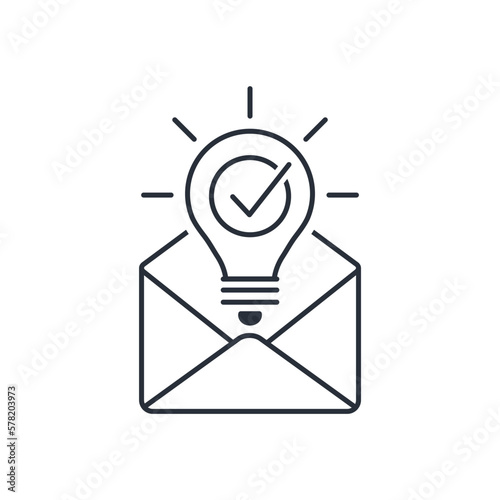 Idea proposal.Vector linear icon isolated on white background.