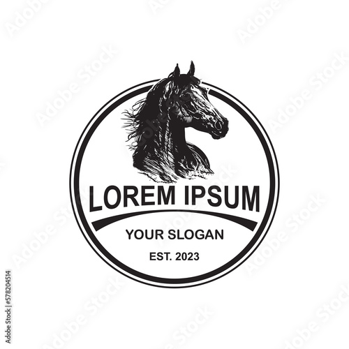 horse logo , animal logo vector