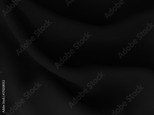 Dark wavy mesh fabric background.