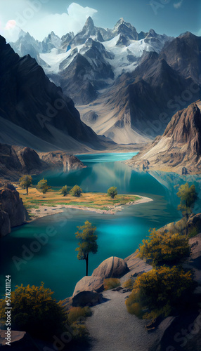 pakistan lake in the mountains