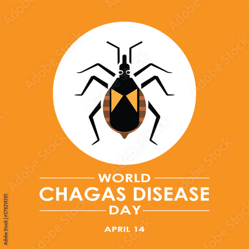 World Chagas Disease Day banner background. Chagas disease also known as  American trypanosomiasis. Vector illustration