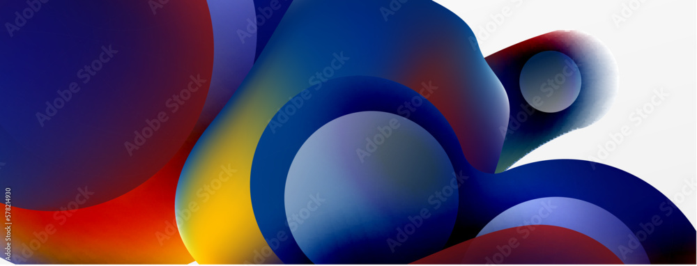 Fluid abstract background, round shapes and circle flowing design for wallpaper, banner, background or landing Fluid abstract background, round shapes and circle flowing design for wallpaper, banner, background or landing