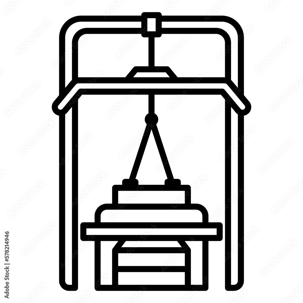 Illustration of Gym Machine Design Line Icon Illustration of Gym Machine Design Line Icon
