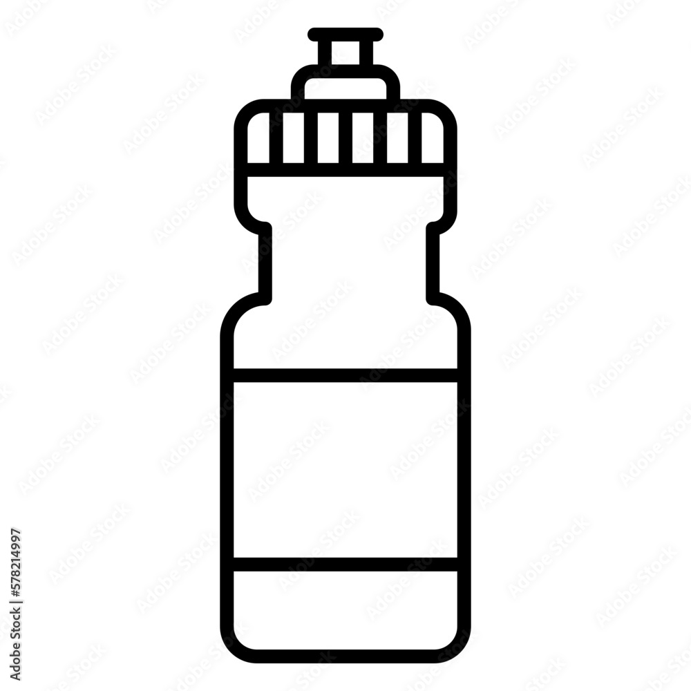 Illustration of Bottle Design Line Icon Illustration of Bottle Design Line Icon