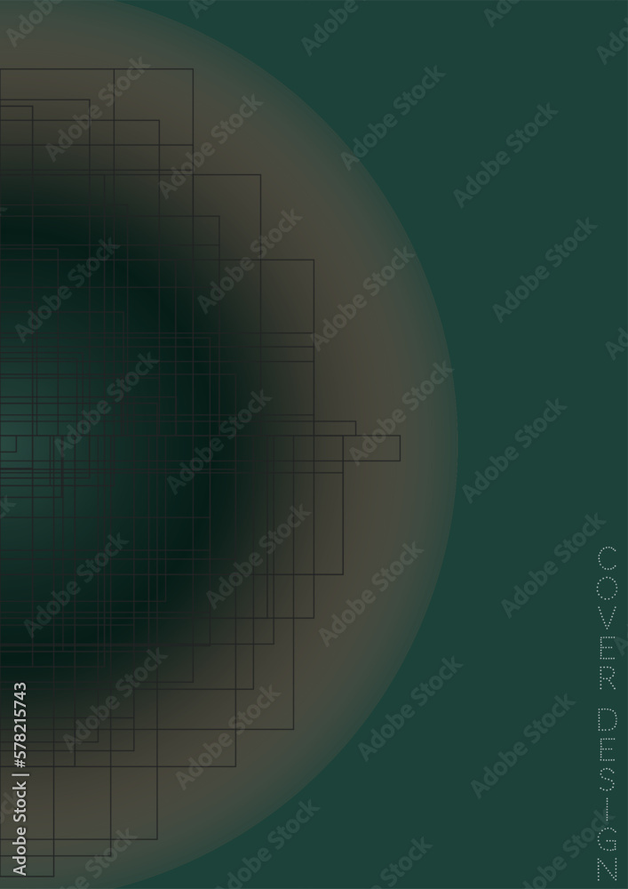 Obraz premium Minimal Minimal Geometric Vector Poster Design with Lines and Gradient Colorful Circles. Collection of Abstract Backgrounds for Covers, Flyers, Templates, Booklets, Cards, Brochures, Branding, etc.